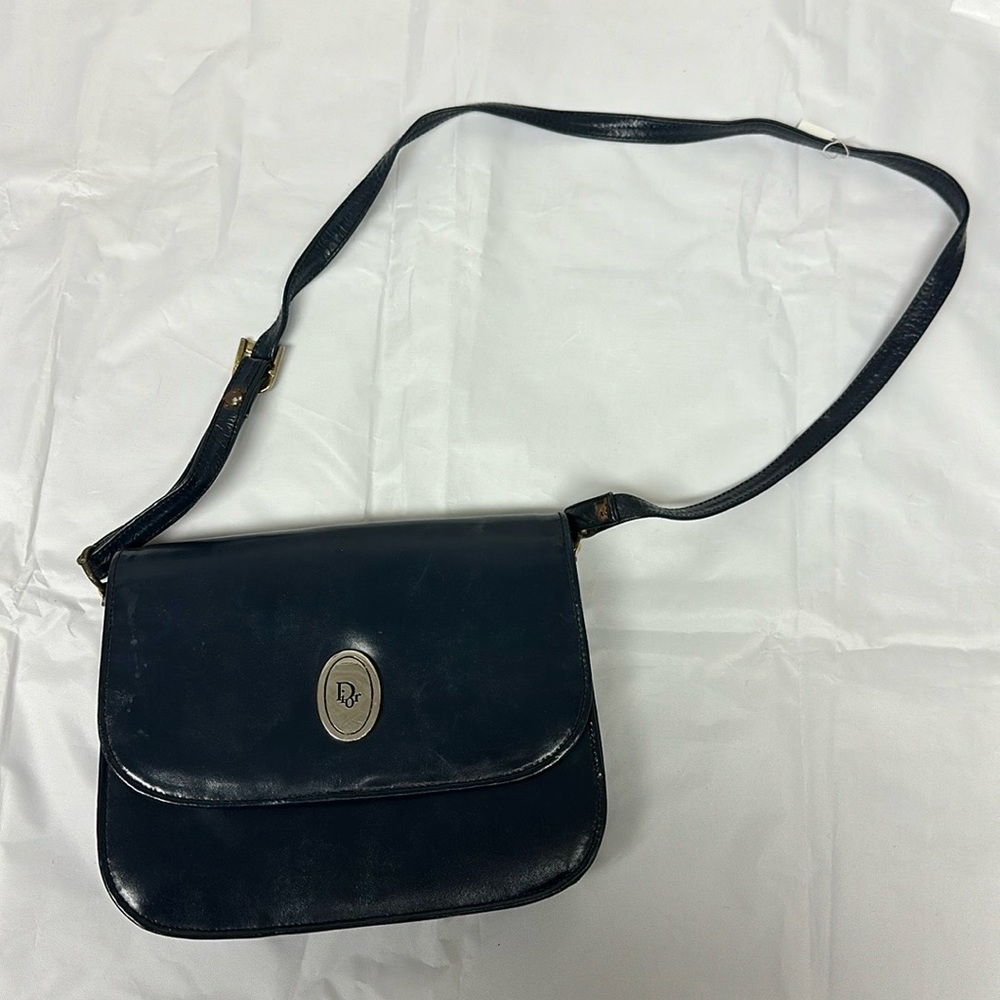 Vintage Dior Leather Shoulder Bag